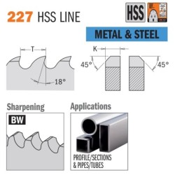 SAW BLADE FERROUS HSS TiCN 275x2.5x32 Z220 BW-T4