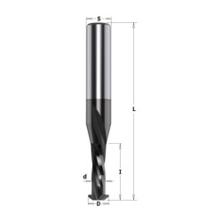 SPIRALINIS FREZAVIMO ĮRENGINYS Z2+2 HWM S12 D-9.8x25x83 RH DLCS