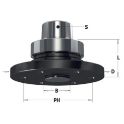 Pjūklo ašmenų ašis W- HSK-63F kotas F-30x2.5mm D2-110mm