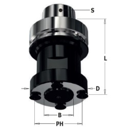 Pjūklo disko ašis W- HSK-63F kotas H-78 B-30x2.2mm D-59