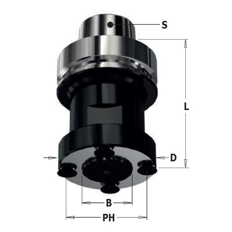 Pjūklo disko ašis W- HSK-63F kotas H-78 B-30x2.2mm D-59