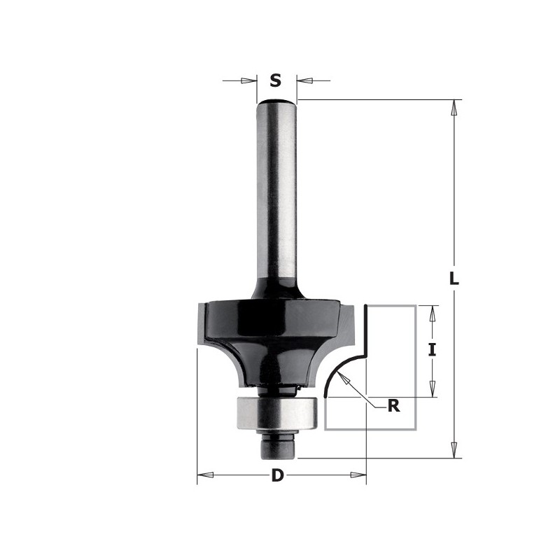 OVOLO BIT HW Z2 S-8 D-38.1x19x61 R12.7 RH