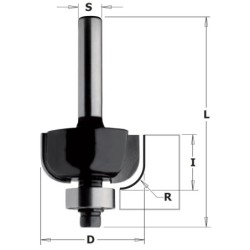 ROUND NOSE BIT W-BRNG HW Z2 S-8 D-38.1x16x62 R-12.7 RH