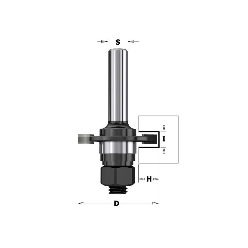 SLOT CUTTER W- CLAMPING NUT HW Z2 S-8 D-40x6 H-12.5 RH