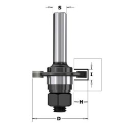 SLOT CUTTER W- CLAMPING NUT HW Z2 S-8 D-40x4 H-12.5 RH