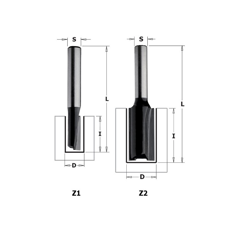 STRAIGHT ROUTER BIT HW Z1 S-8 D-4x11x51 RH