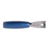 Hand tool for grooves, semi-circular, with 5 replacement blades.