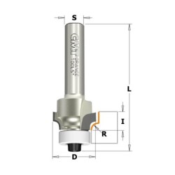 ROUNDOVER BIT W-BRNG DP S-8 D-16.7x8x53 R2 RH