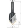 ROUTER BIT PROFILIS V 90 W- PEILIUKAI HW Z1 S-6.35 D-23X11X60 DEŠINĖS RANKOS