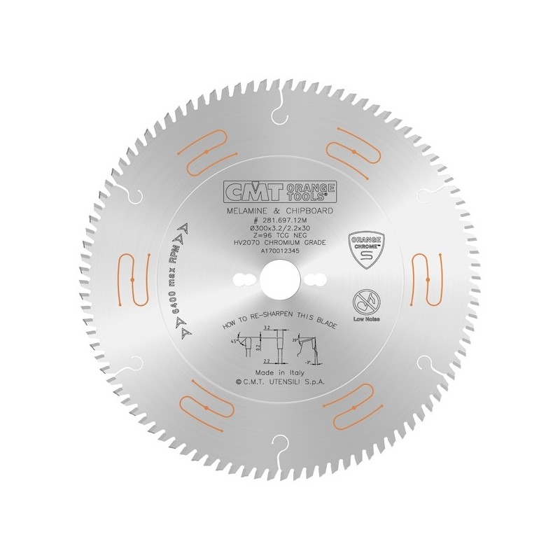 CIRCULAR SAW BLADE CHROME HW 300X3.2-2.2X30 Z96 TCG-3NEG