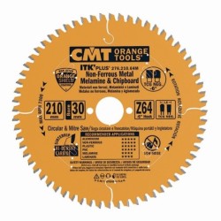 CIRCULAR SAW BLADE FOR ALUMINIUM HW 210x1.8-1.2x30+25 Z64 TCG NEG