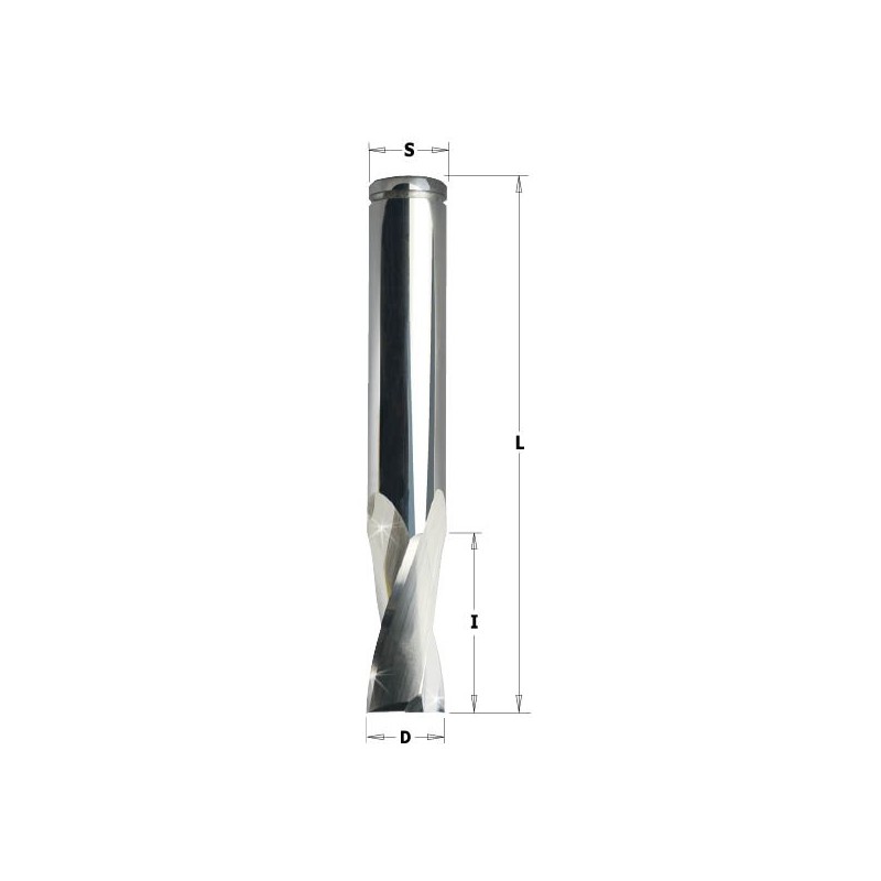 Kietųjų karbidų spiralinis gręžtuvas aliuminiui Z2 RH HWM D-12x25x83 RH
