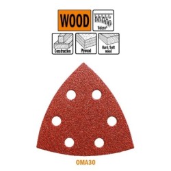 93MM ALUMINIUM-OXIDE DELTA SANDPAPER FOR WOOD, PERFORATED