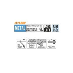 3 JIG PJAUSTYMO PEILIUKAI HSS 185x1,8x14TPI METALO-SUMUŠTINIŲ PLOKŠTĖMS- tiesūs - smulkūs