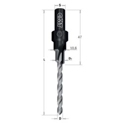 ADJUSTABLE STEP DRILL BIT SP S-9 D-4.2-7.6-10.6 L-87 Z1 RH