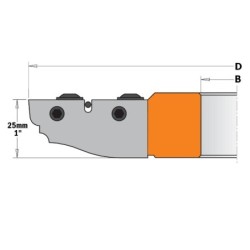 PEILIŲ PORA KIRPIMO GALVUTĖMS 694.012 HW 50X25X2 B