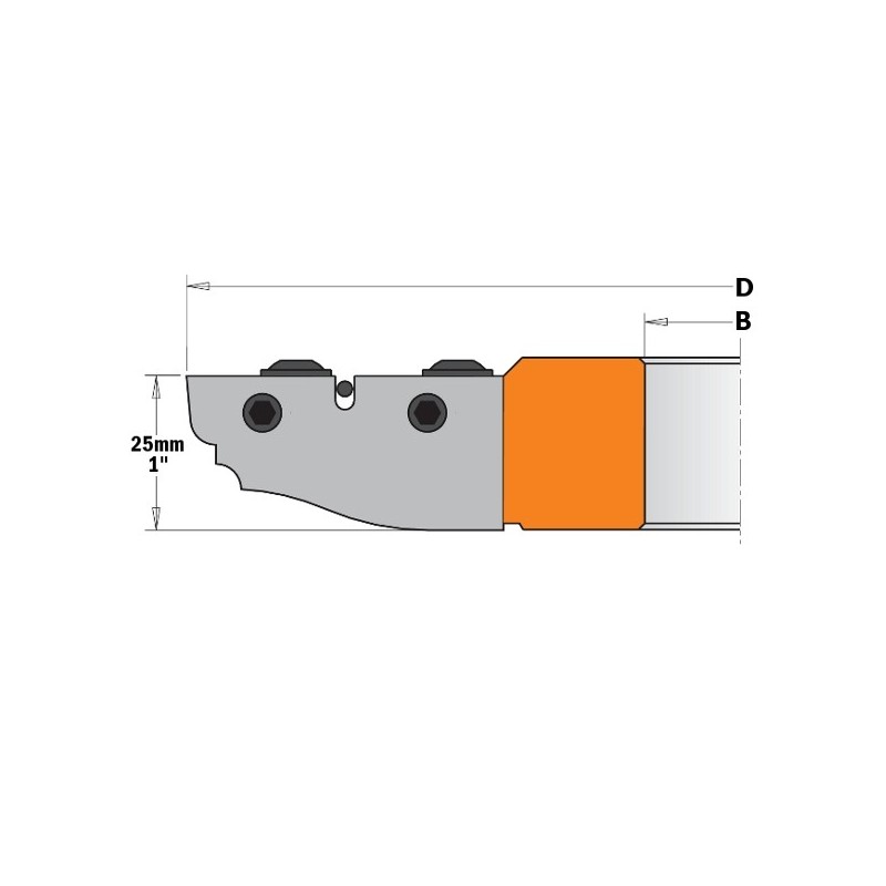 PAIR OF KNIVES FOR CUTTER HEADS 694.012 HW 50X25X2 G