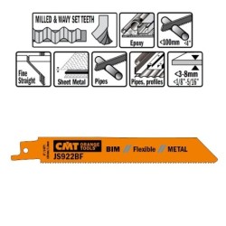 5 SABRE SAW BLADES FOR METALS BIM 150x1,8x14TPI