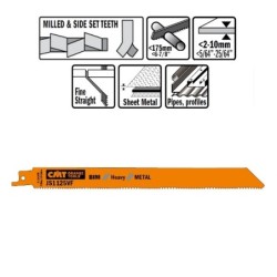 5 SABRE SAW BLADES FOR METALS BIM 225x2,5x10TPI