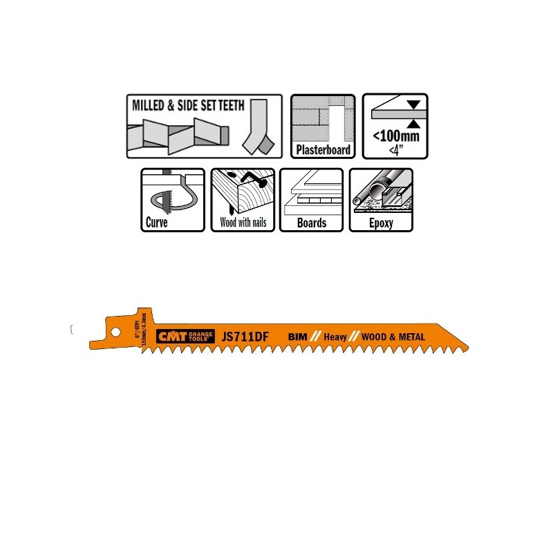 5 SABRE PJOVIMO ALAKŠTĖS MEDIENAI-METALAMS BIM 150x4,3x6TPI