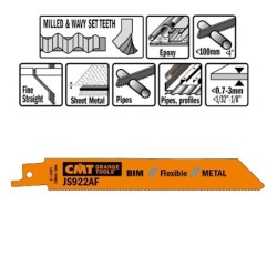 5 SABRE SAW BLADES FOR METALS BIM 150x1x24TPI