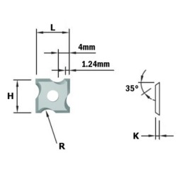 HWM-KIRVIS R1 4 PJAUSTYMO KRAŠTAI 12x12x1.5mm HW-F1730