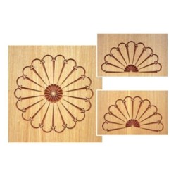 CARVER TEMPLATE ROSETTE SMALL SPANISH FAN