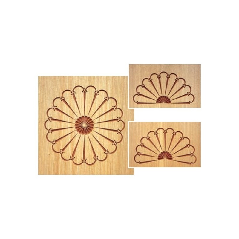 CARVER TEMPLATE ROSETTE SMALL SPANISH FAN