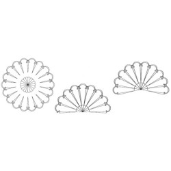 CARVER TEMPLATE ROSETTE SMALL SPANISH FAN