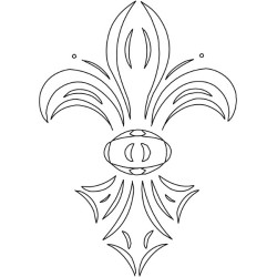 CARVER ŠABLONAS FLEUR-DE-LYS