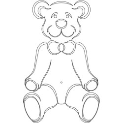 CARVER TEMPLATE TEDDY BEAR