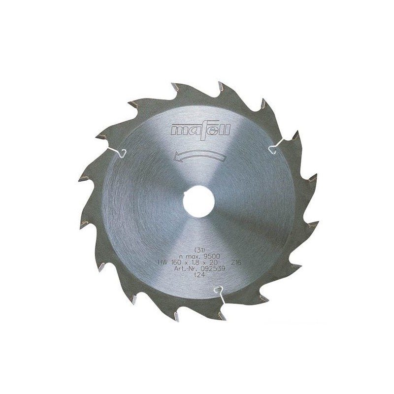 TCT pjūklas, 160 x 1,8/2,8 x 20 mm, 16 dantų, AT