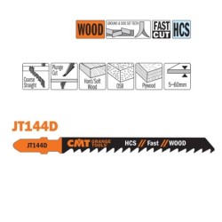 5 JIG SAW BLADES HCS 100x4x6TPI WOOD-STRAIGHT-COARSE