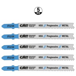 5 JIG SAW BLADES HSS 100x1.2-2.6x21-10TPIMETAL-STRAIGHT-FINE