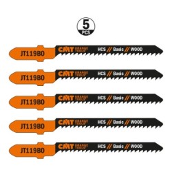 5 JIG SAW BLADES HCS 76x2x12TPI WOOD-CURVE-