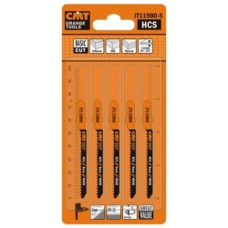 5 JIG SAW BLADES HCS 76x2x12TPI WOOD-CURVE-