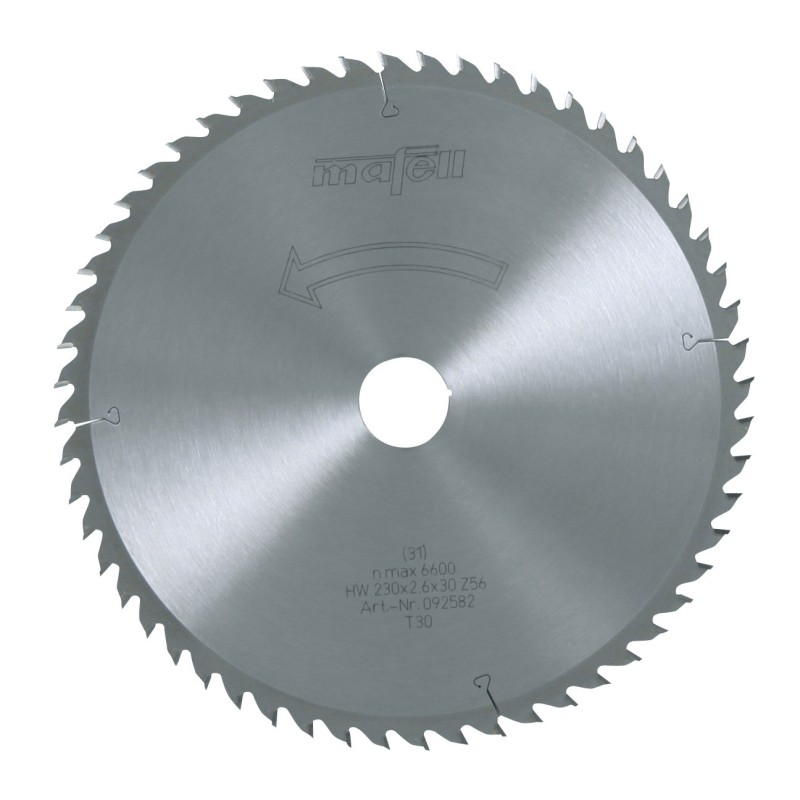 TCT pjovimo diskas, 230 x 2,6 x 30 mm, 56 dantų, AT
