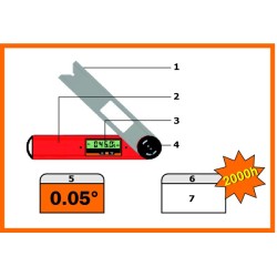 DIGITAL ANGLE FINDER 0-360 265X50X25mm