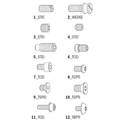SCREW M5X5 AND PIN D-6MM FOR THE POSITIONING OF THE KNIVES