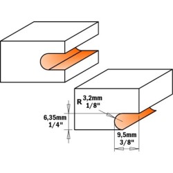 HW-SLOT CUTTER Z2 S-6.35 D-31.75X6.35 R3.17 RH