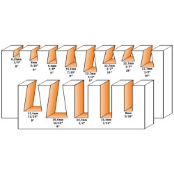 13-PCE DOVETAIL and STRAIGHT SET S-6,35-12,7