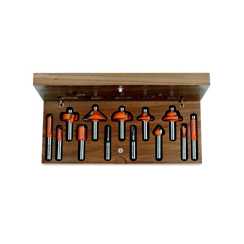 13-PIECE SET W- WOODEN CASE HW S-12,7