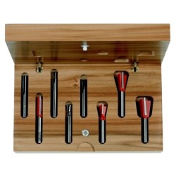 8-PIECE DOVETAIL and STRAIGHT BIT SET HW S-12,7