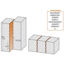 HW SOLID SURFACE WAVY JOINT BIT S-12 D-15,87X51X89 R-4,36