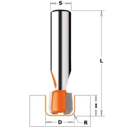 HW Kietosios paviršiaus nutekėjimo lenta freza S-12,7 D-15,87X12,7 R-3,17