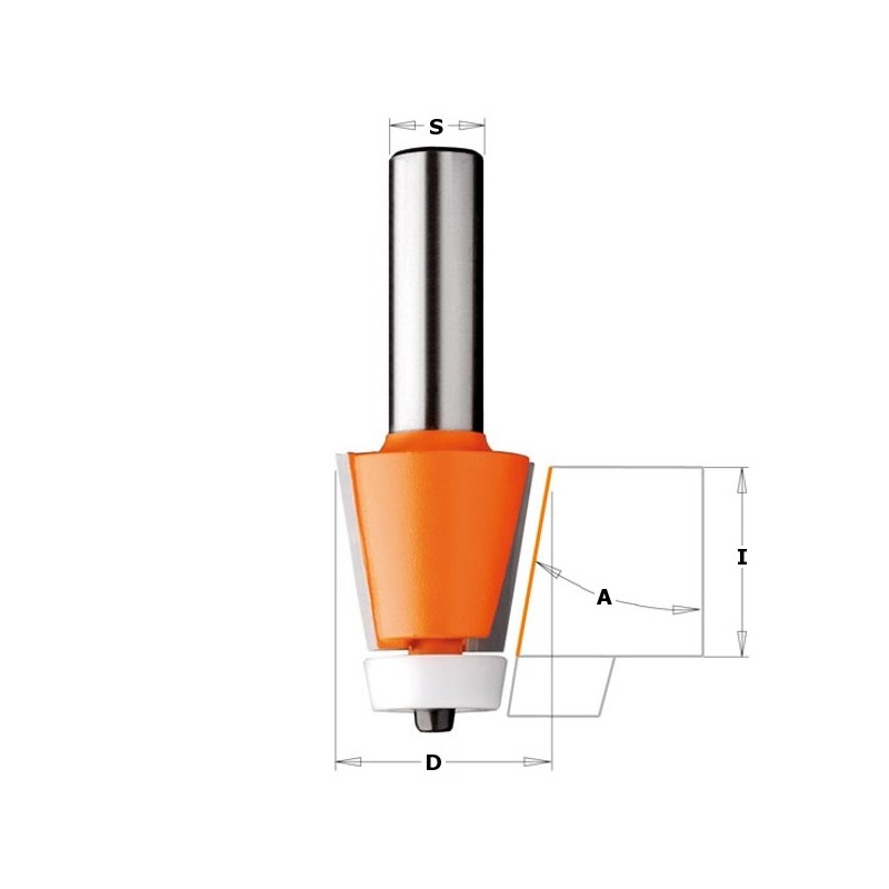 BEVEL CUTTER FOR CORIAN S-12 D-31,7X22,2 15 R