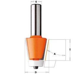 HW SOLID SURFACE ROUNDOVER BOWL BIT W-BEAR. S-12,7 D-28.5X25.4 A-10