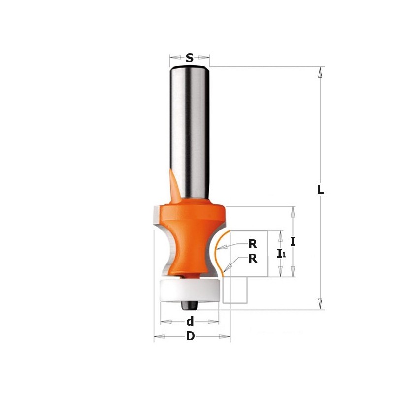 COUNTERTOP TRIM NO-DRIP FOR CORIAN HW S-12 D-25.4x22 R-7.93