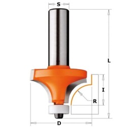 HW SOLID SURFACE КРУГЛАЯ ФРЕЗА С ПОДШИПНИКОМ W-BRNG S-12,7 D-19,06 R-3.2
