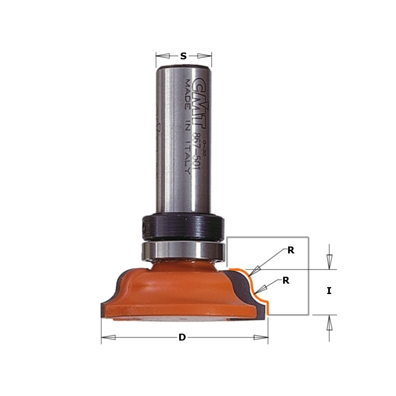 MOLDING BIT W-BRNG HM S-12 D-54.05 R-4